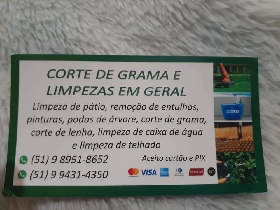 Corte de grama e limpeza em geral
