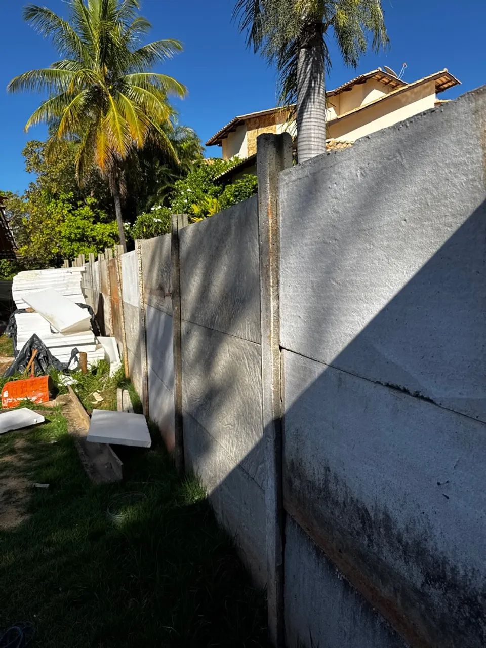 Muro pre moldado  fechamento placa cimento construção - Foto 2