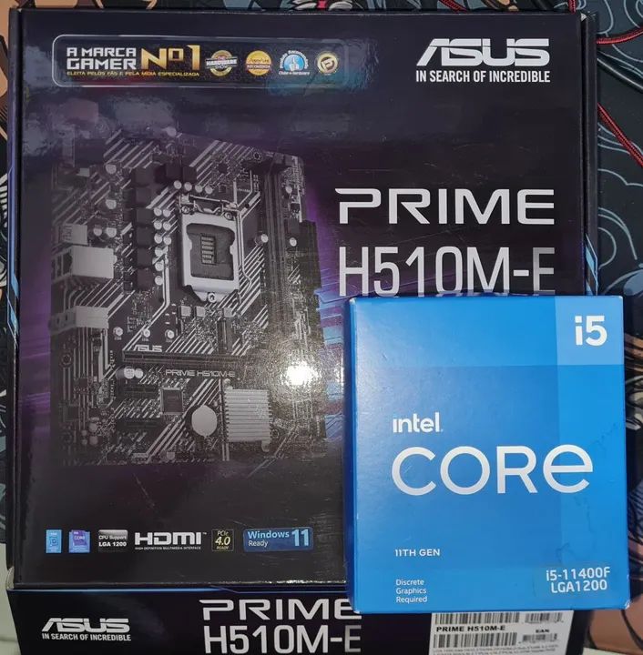 i5 11400F + Placa mãe Asus