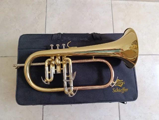 Flugelhorn Schieffer Sib - Laqueado - Aceito trocas - Parcelo 18x - Foto 4