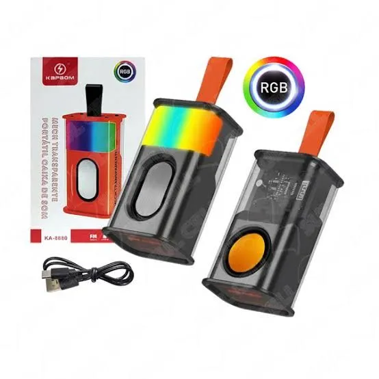 Caixa de Som Bluetooth Portátil com LED RGB