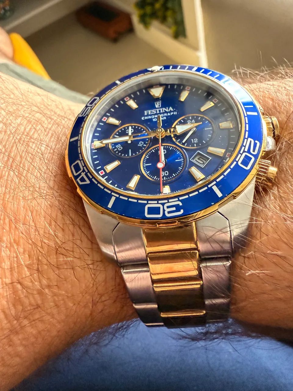 Relógio (Festina) cronógrafo original com caixa e nota  - Foto 5