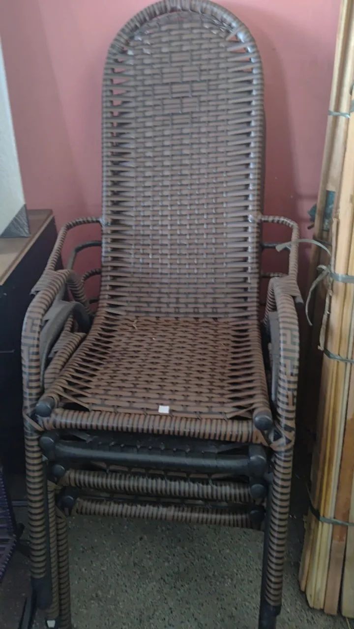 cadeira  de varanda de junco sintético - Foto 2