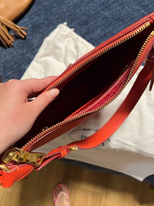 Bolsa Prada Original Laranja em Excelente Estado! - Foto 2