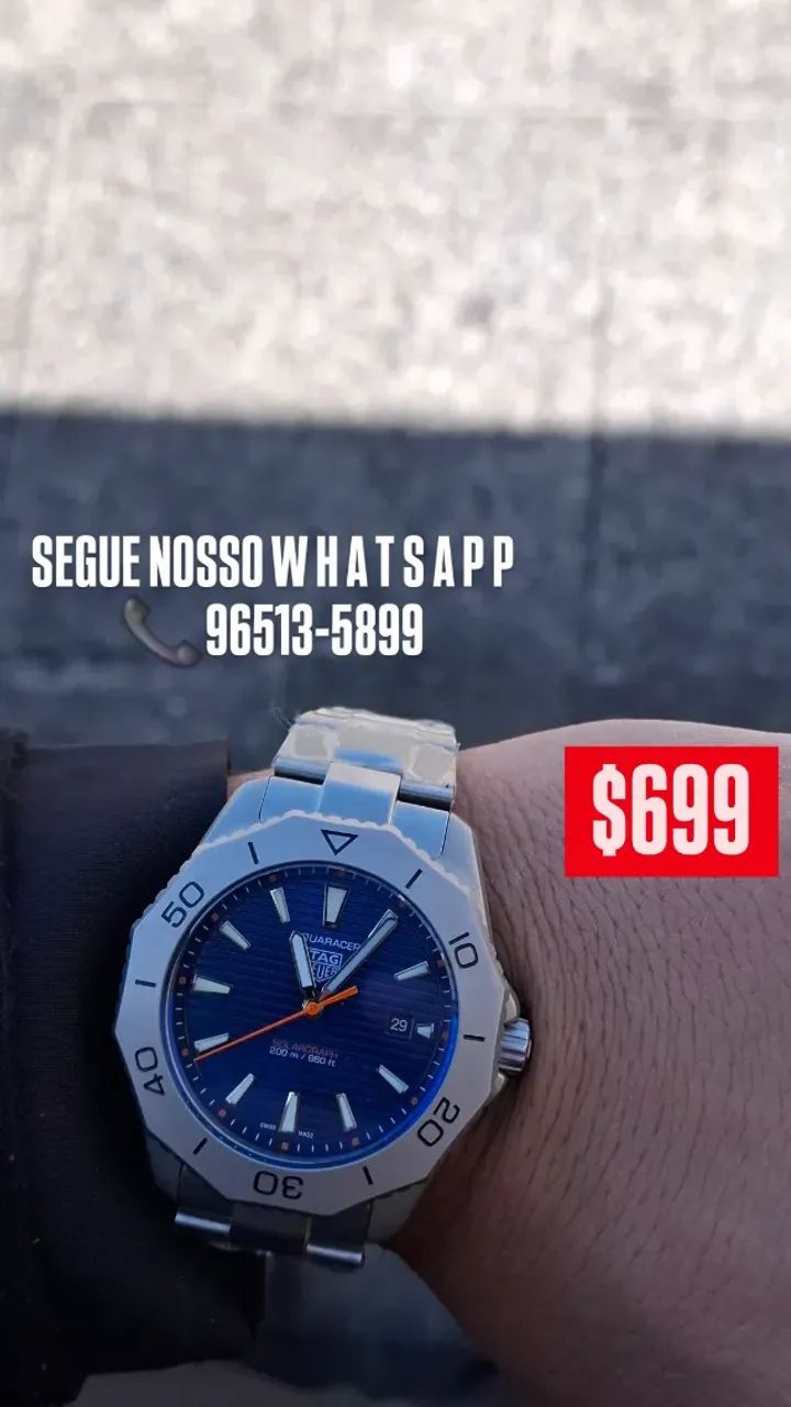 Relógio TAG HEUER Aquaracer Automático Fundo Azul - Foto 2