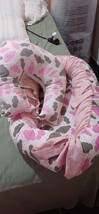 Ninho para bebê com almofada de amamentação - Foto 2