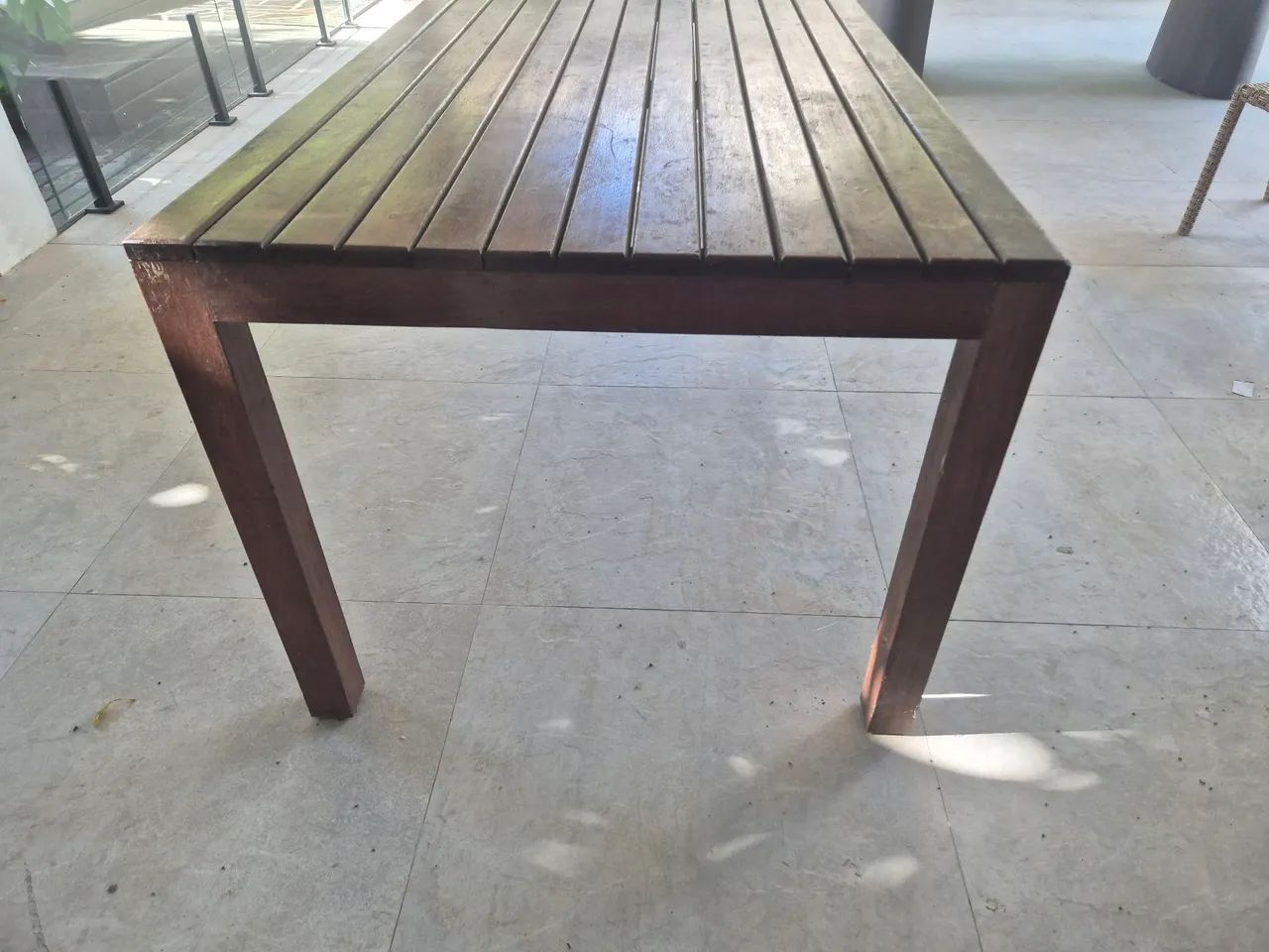 Mesa de madeira maciça para deck - Foto 2