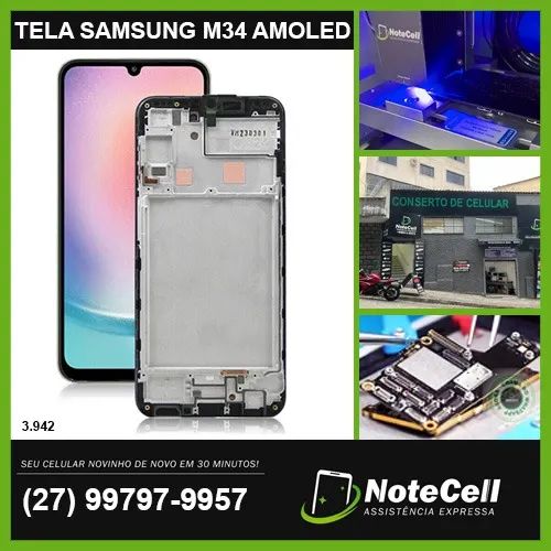 Tela / Display para Samsung M34 AMOLED C/A - Instalação em 30 Minutos!