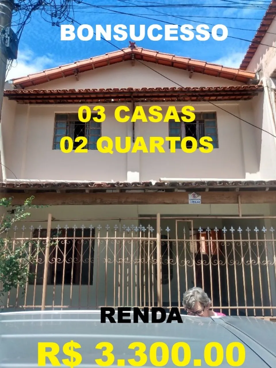 03 Casas 02 quartos Bonsucesso Imóvel de Renda R$3.300 Mês