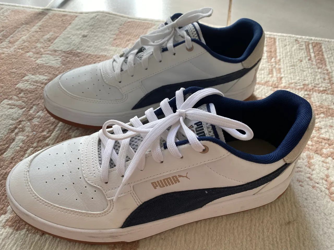 Tênis Puma 1948 branco e azul  - Foto 3