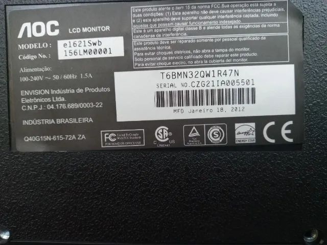 Monitor AOC mod E1621SWB LED 15.6 pol - Foto 5