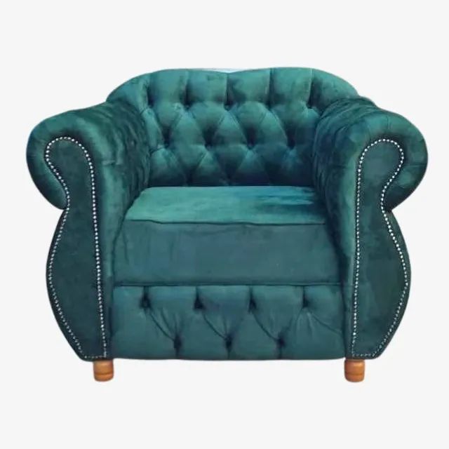 Poltrona Chesterfield Veludo Nova Direto da Fábrica