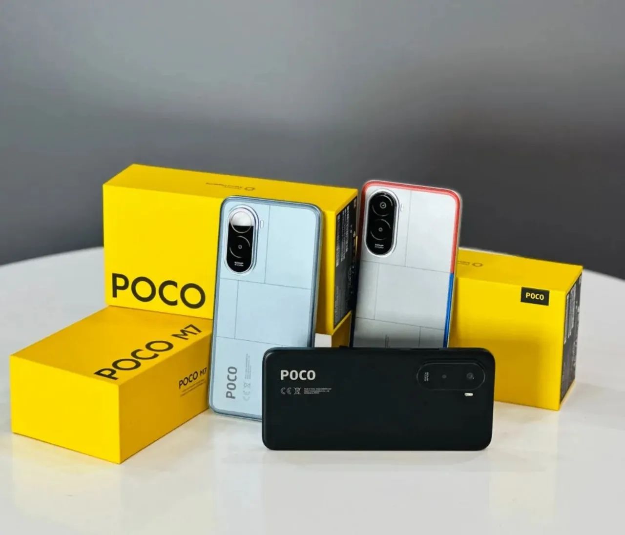 Poco M7 4G NFC 256/08 Preto Prata Azul 50MP de Câmera 