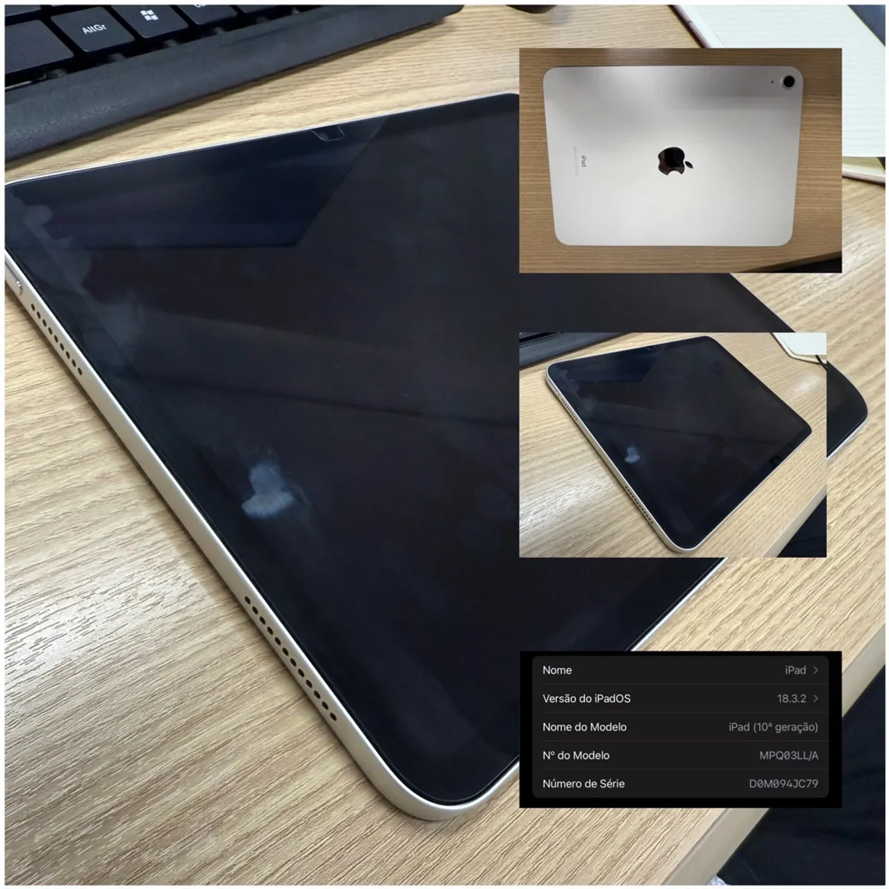 Vende-se iPad 10, 64Gb. 4 meses de uso.