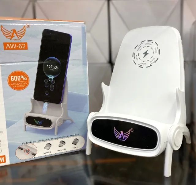 Carregador sem Fio, por Indução, 15W Altomex AW-62 Novo - Foto 3