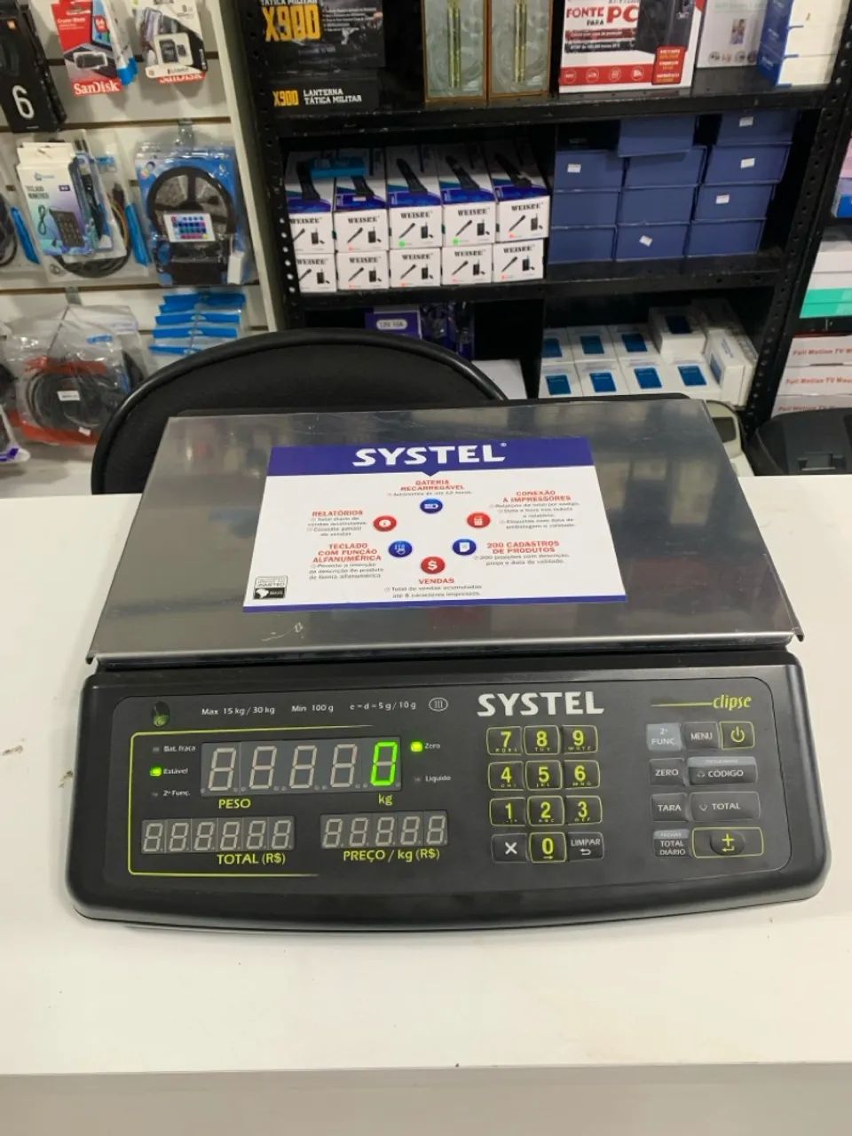 Balança Systel Com selo Lacre do Inmetro 30KG 