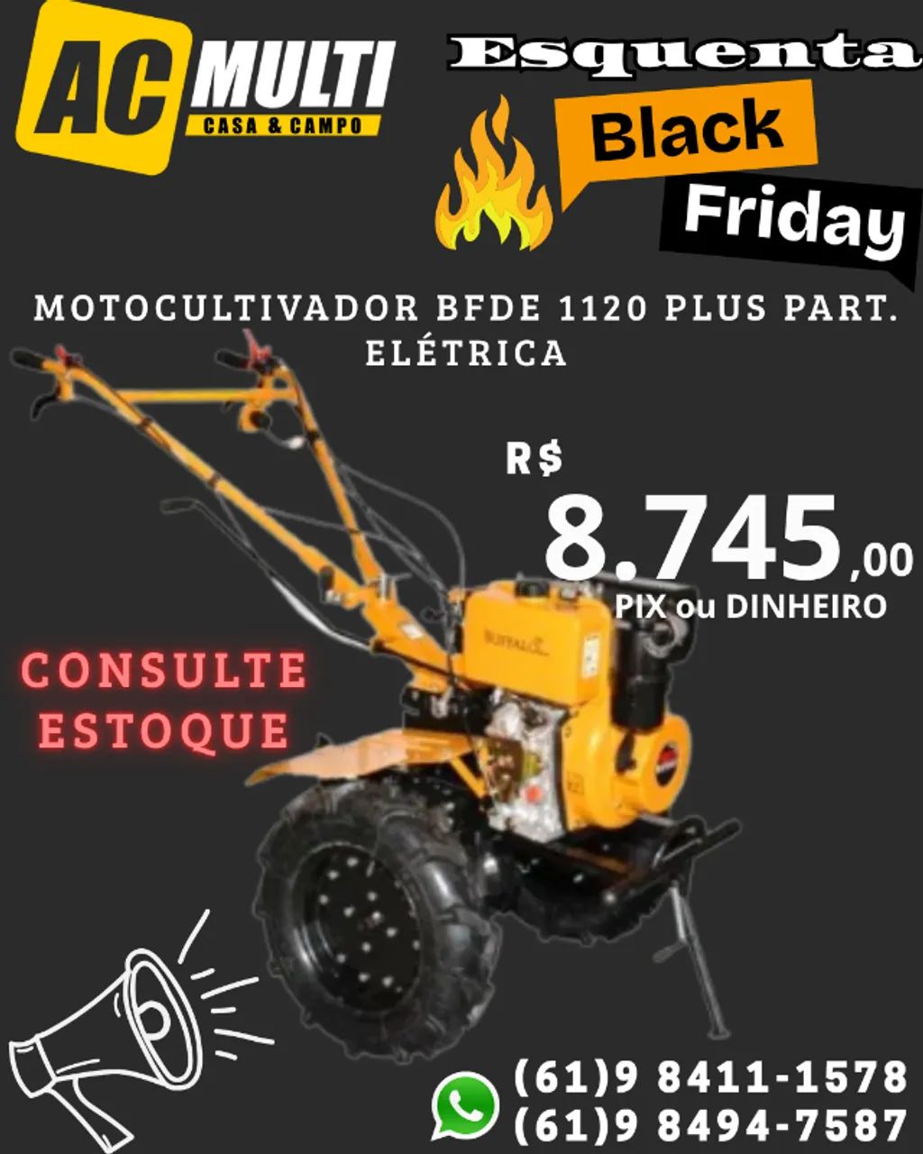 MOTOCULTIVADOR BFDE 1120 PLUS Part. Elétrica