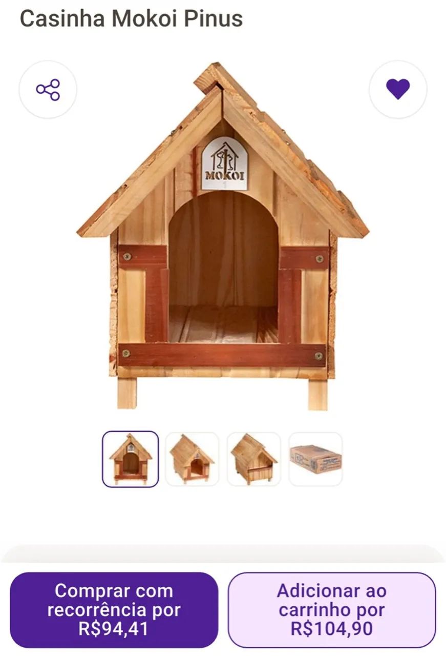 Casinha de madeira para cachorro - Foto 2