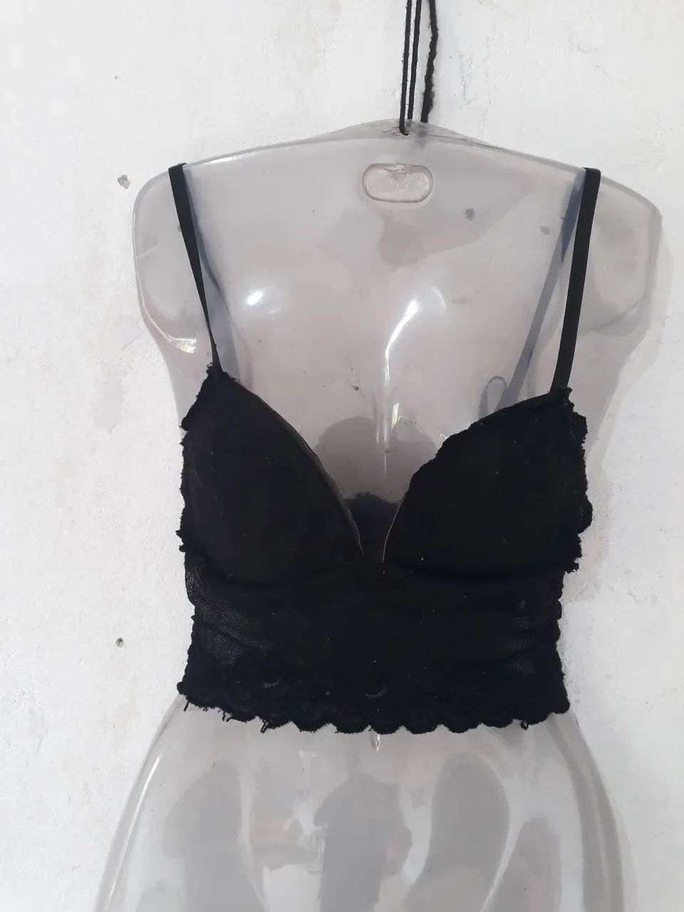 Top rendado preto tam mg