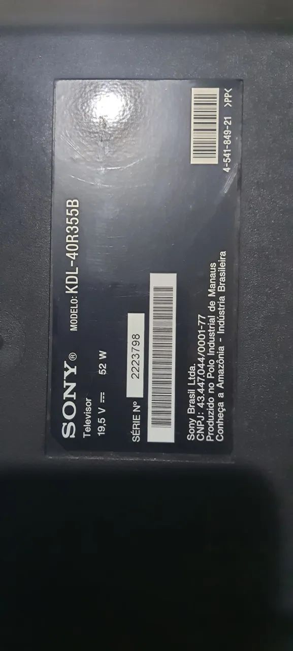Sony 40" TV with defect64308565955971121