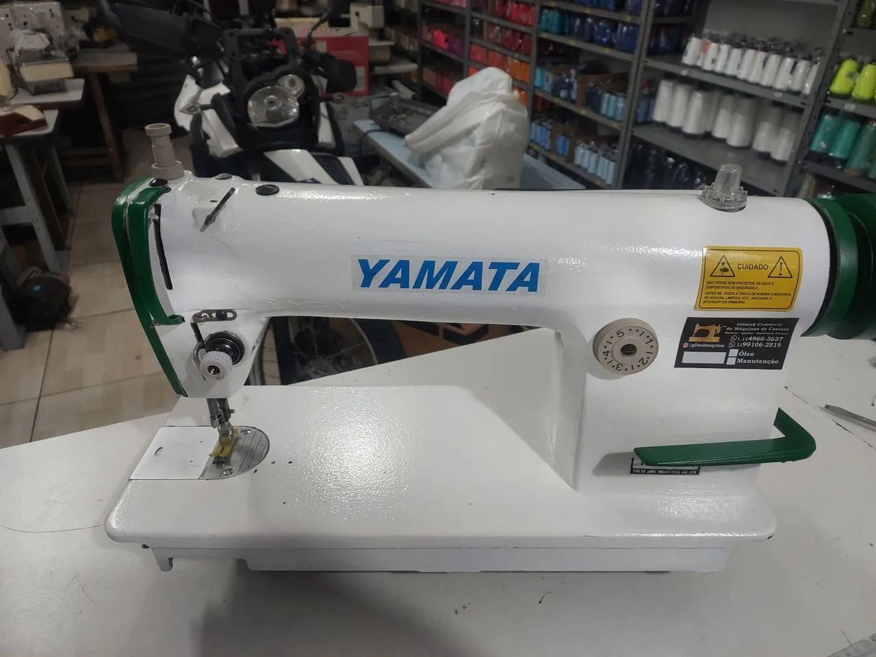 Máquina de Costura Industrial Yamata completa motor silencioso 