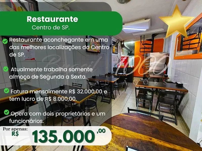 Restaurante no Centro de SP.  (Cod. 113307)