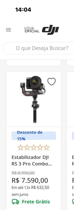 Estabilizador DJI RS 3 Pro Combo - Frete Grátis!