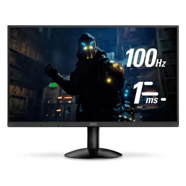 Monitor Gamer AOC, 23.8 Pol, Full HD, VA, LED, 1ms, 100Hz, HDMI/VGA, Novo, Lacrado