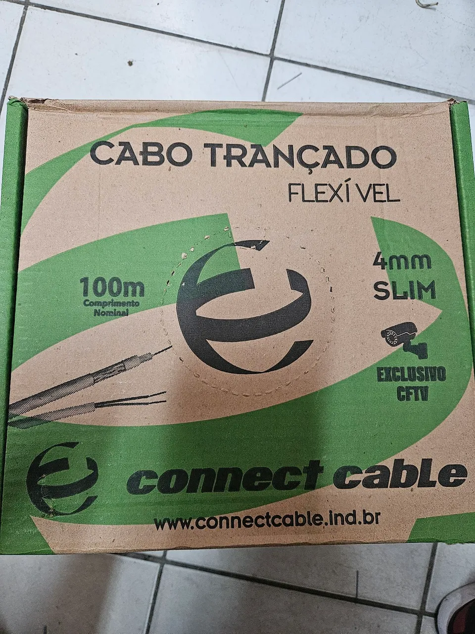 Cabo para cftv Flexível 4mm Slim 100m - CFTV Connect Cable