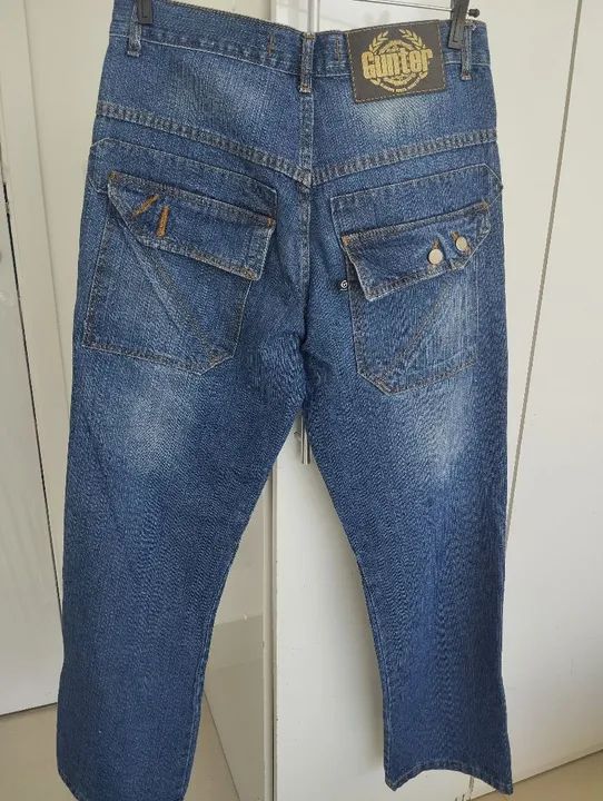 Calça Jeans Masculina com Detalhes - Foto 2