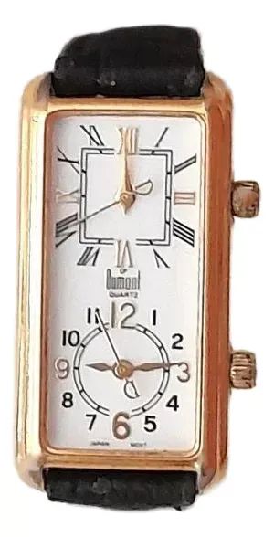 relógio dumont dual time raro lindo original quartz
