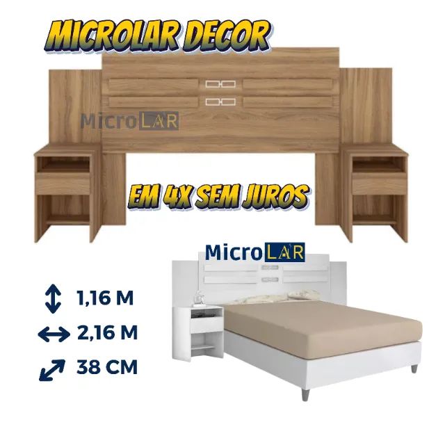 Cabeceira de Cama Casal e Queen BZx de 164,00 - 12 Meses de Garantia 