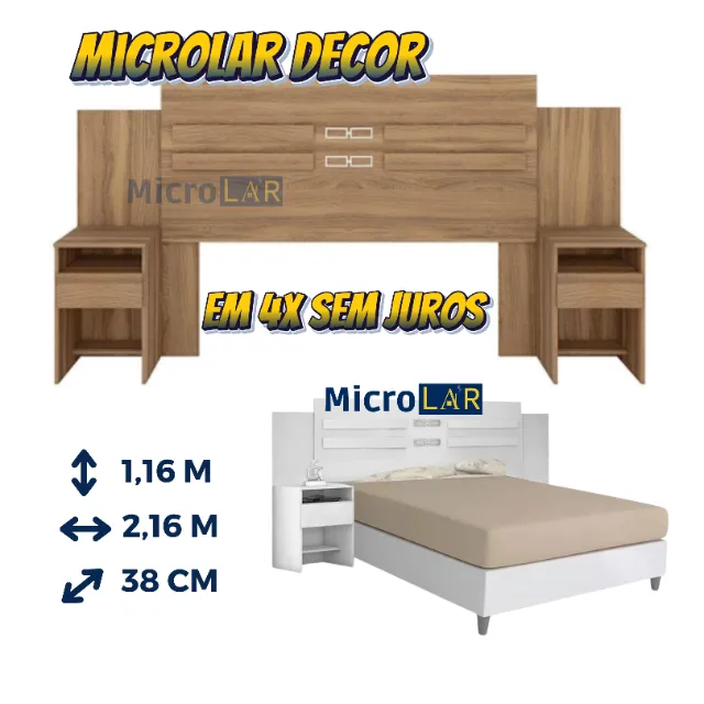 Cabeceira de Cama Casal e Queen BZx de 164,00 - 12 Meses de Garantia