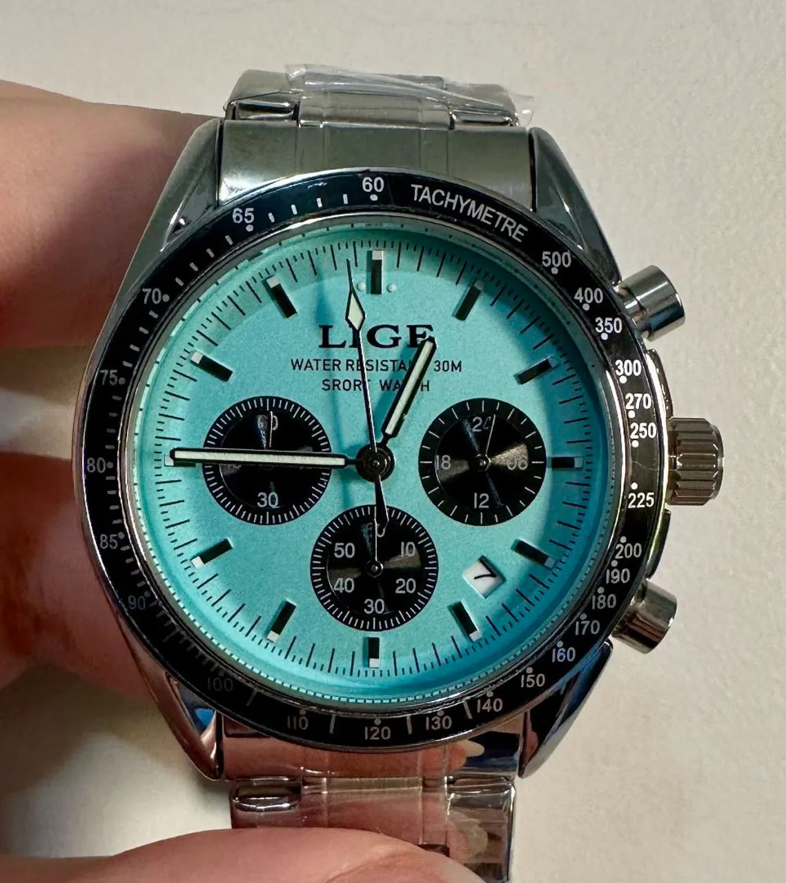 Relógio Masculino Lige Sky Blue
