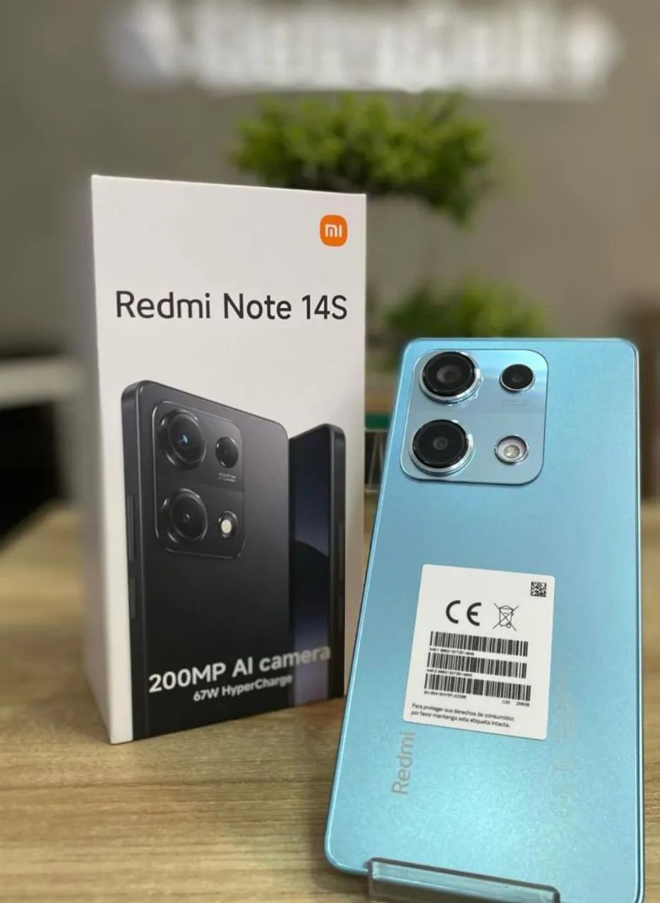 Todas Novidades Redmi aqui - Note 14S - 256Gb/8Ram - Preto - Azul 