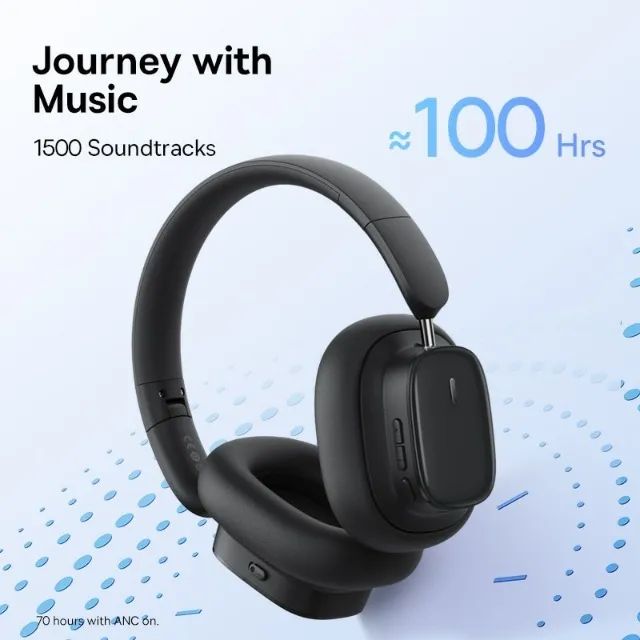 Fone Over-ear Baseus H1i Redução De Ruido Ativo 100h Bl 5.3 Cor Preto - Foto 3