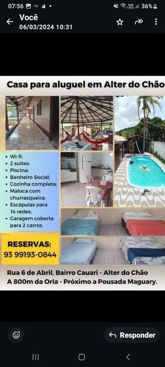 Casa para Aluguel em Alter do Chão - Próximo à Orla
