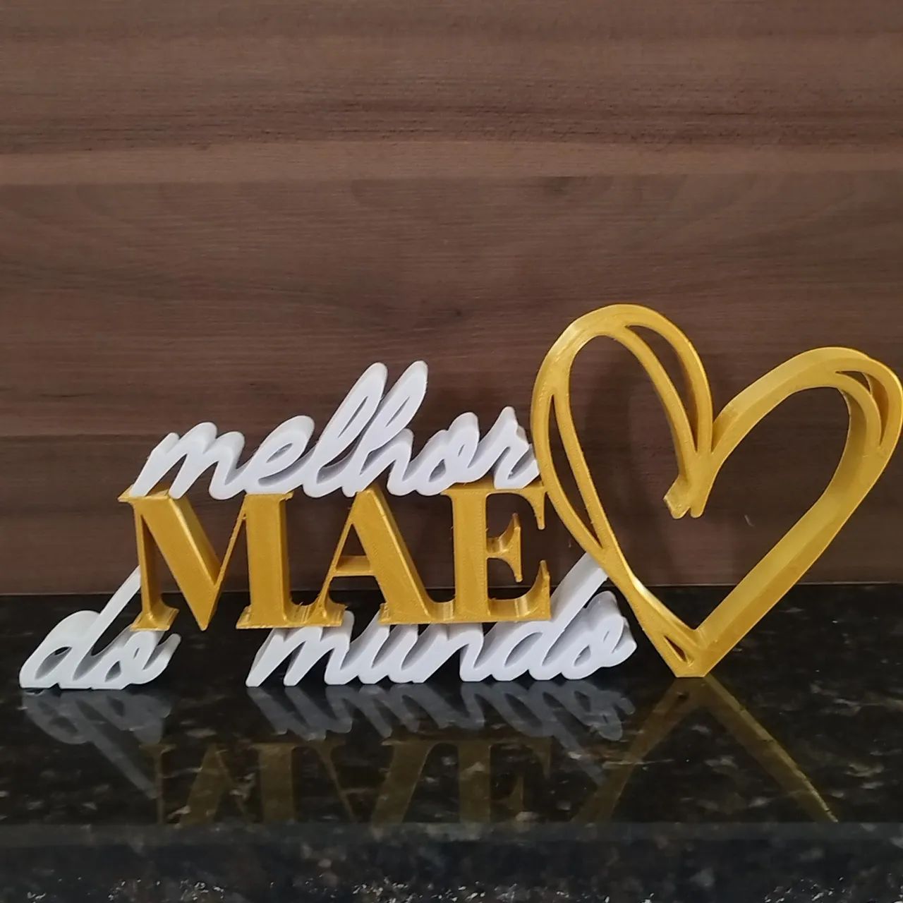 Plaquinha Decorativa Melhor Mãe do Mundo impressão 3D (Linhares) - Foto 2