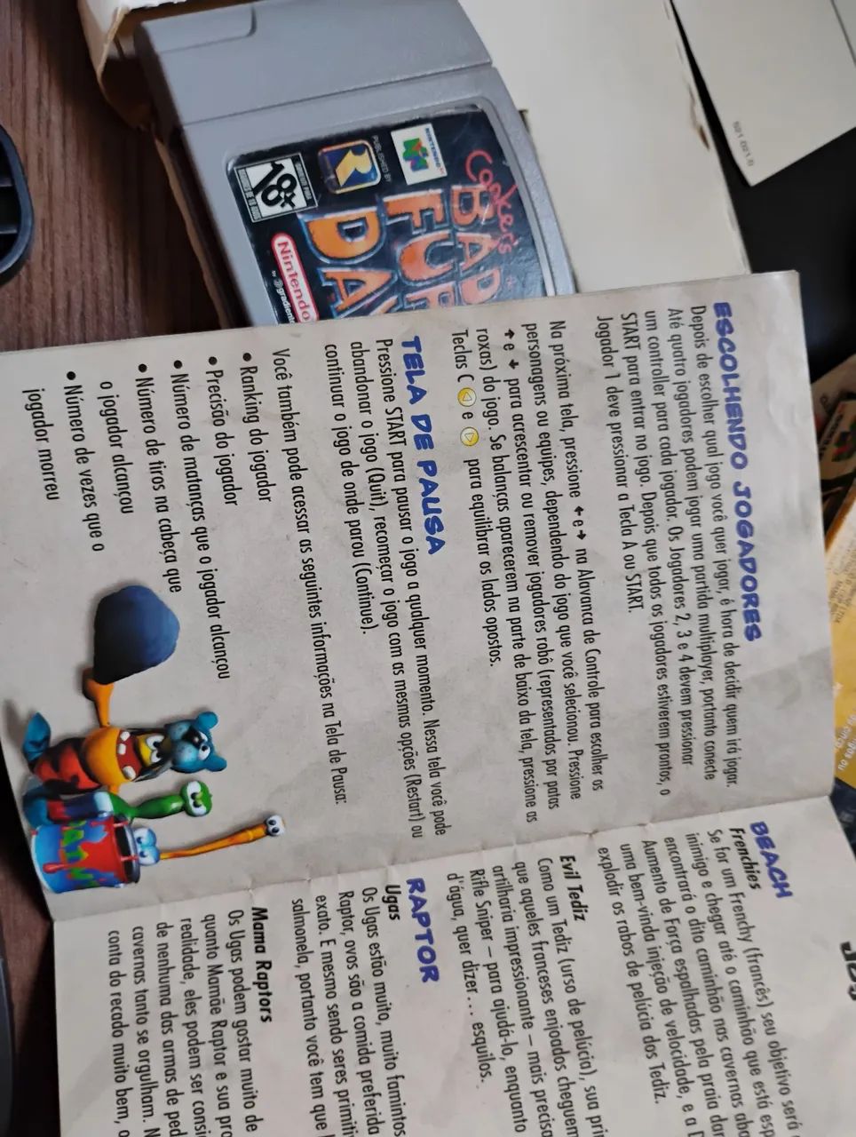 CONKER'S BAD FUR DAY - GRADIENTE NACIONAL JOGO CARTUCHO (CIB) ITEM DE QUALIDADE EXTREMA - Foto 6