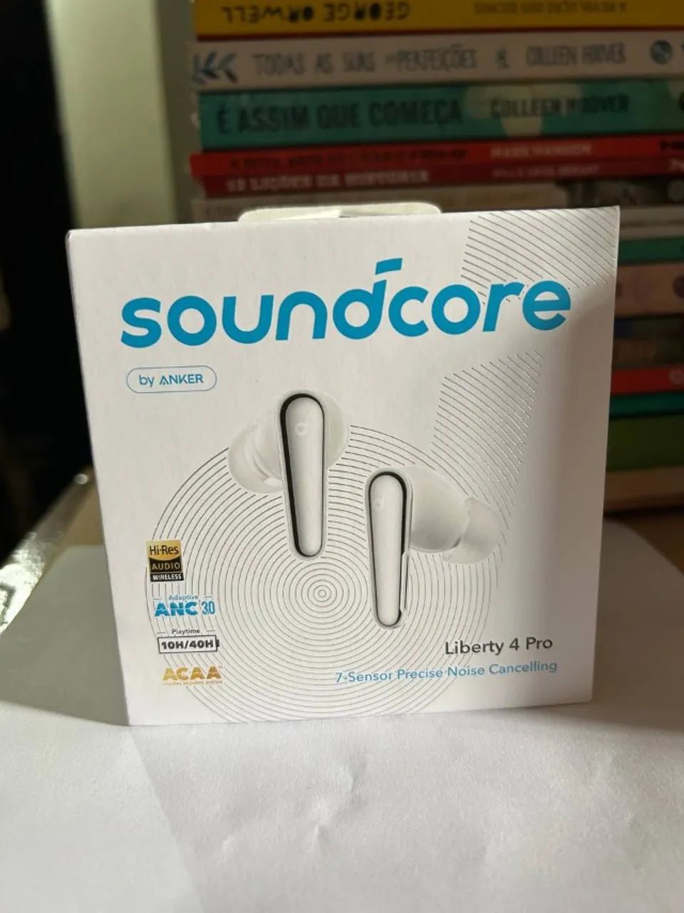 Fone de Ouvido Anker Soundcore Liberty 4 Pro Branco - Fones de