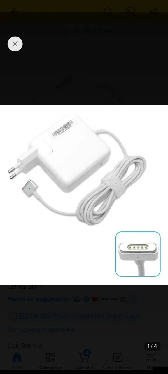 Carregador MacBook original 