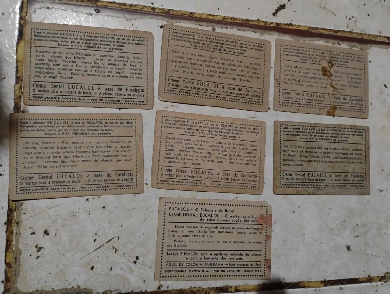Estampas Eucalol série Lendas do Brasil Iracema e Caramuru e danças lote com 7 diferentes  - Foto 2