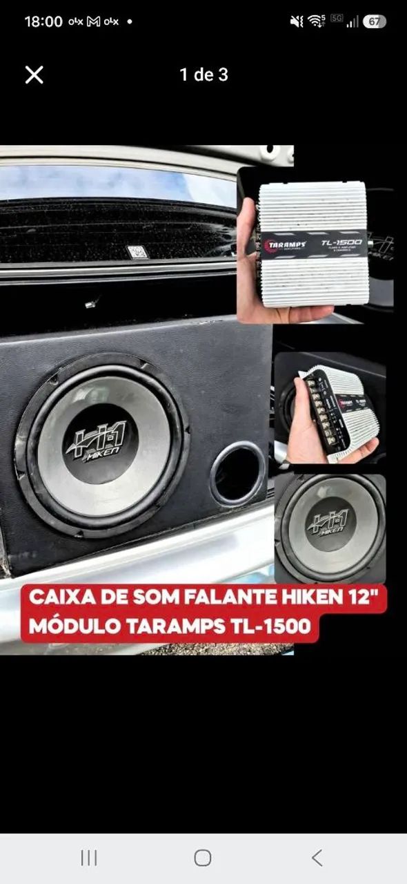 Caixa de som 12 + Modulo taramps  tl1500