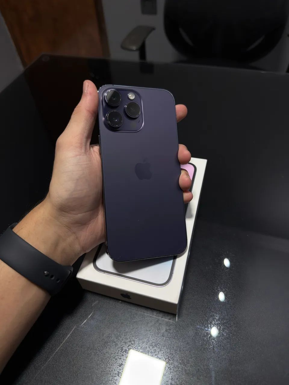 iPhone 14 Pro Max 256 com caixa (chip fisico)