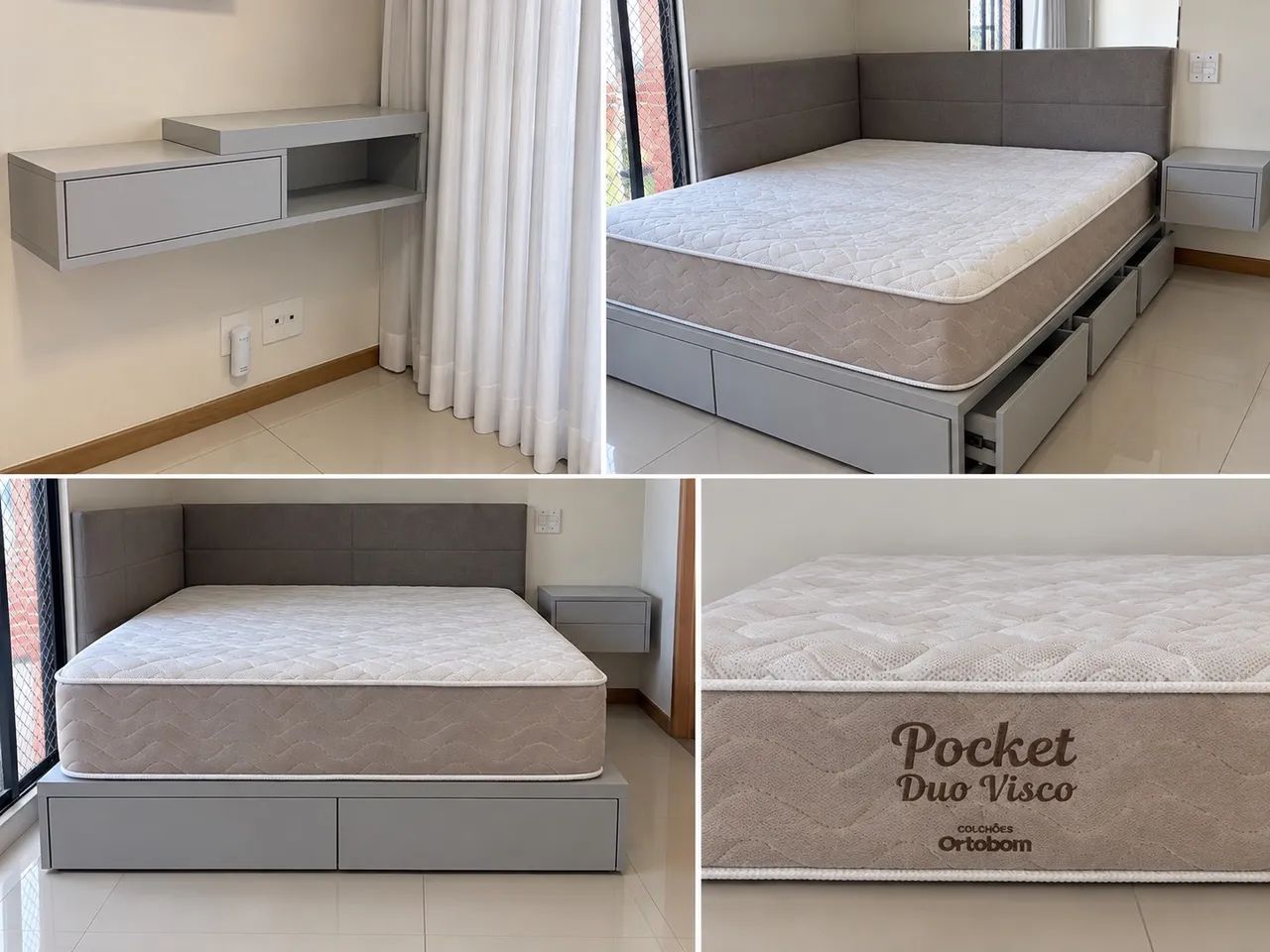 Vendo conjunto de quarto modulado com cama queen