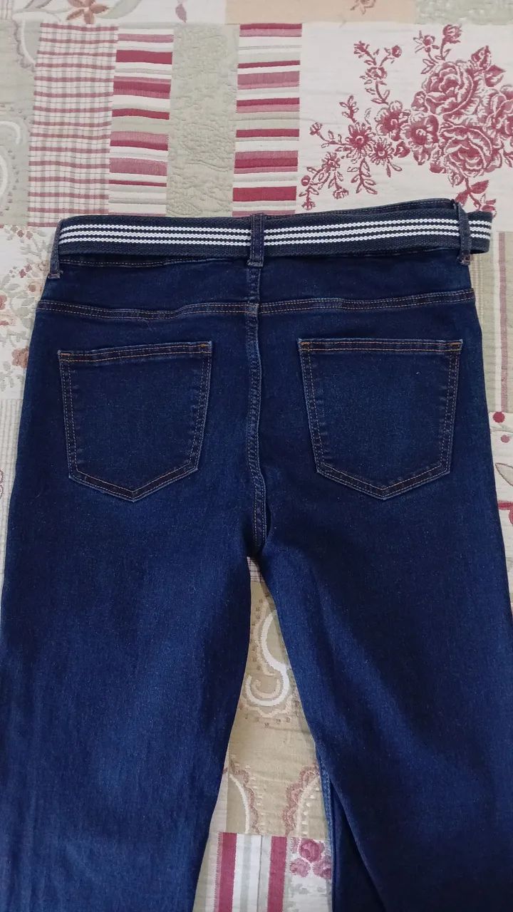 Calça jeans c_ stretc 12. Com cinto - Foto 2