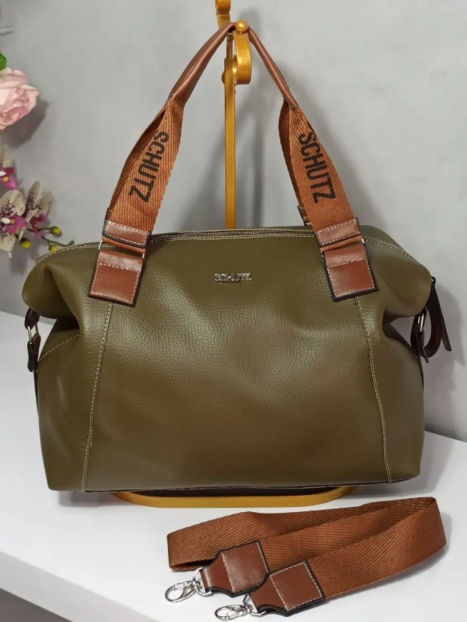Bolsa Schutz Expansível Grande de Couro 2 em 1 Premium - Foto 5