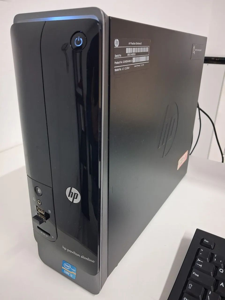 Computador Intel Core I3 HP Pavilion SlimLine completo com Windows 10 original