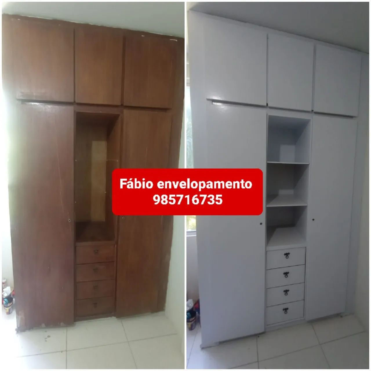 Envelopamento de guarda roupa e móveis  - Foto 5