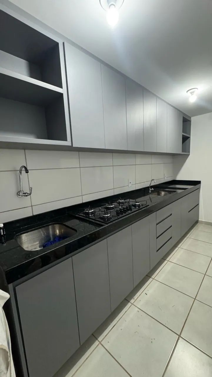 Cozinha cinza sagrado 100% MDF planejada até 10x